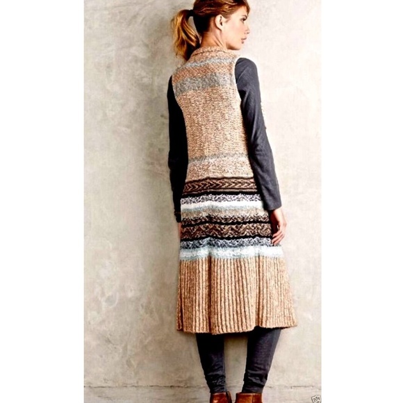 Anthropologie Sweaters - NWOT Anthropologie Sleeping On Snow Duster Vest